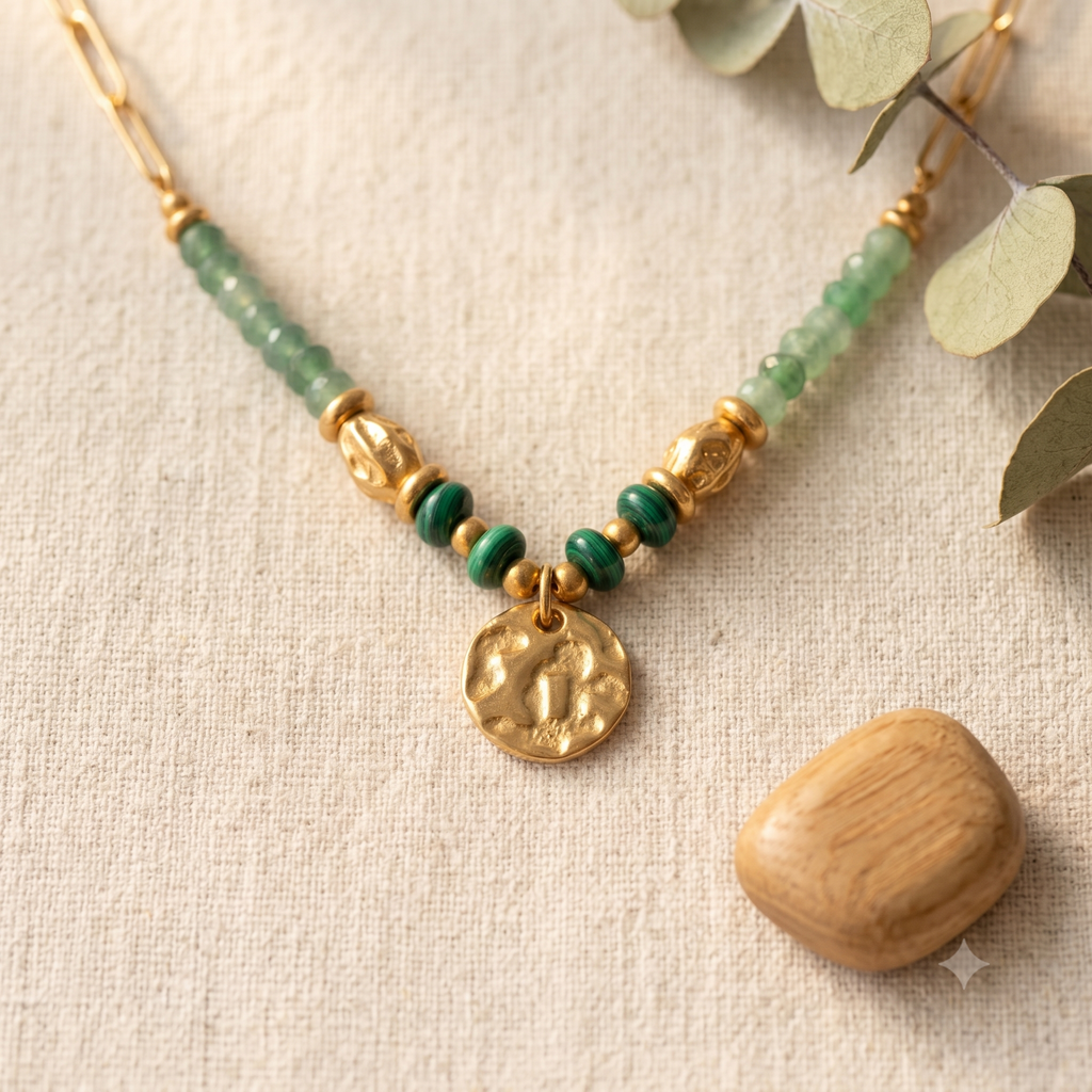 Terra Stone Halskette – Gold-Anhänger Variante, Lunaswear